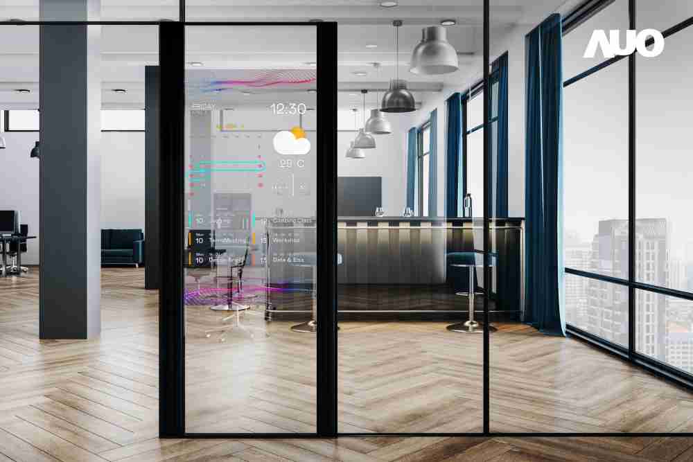 60吋Micro LED透明窗屏显示器，，可依需求调整并延伸应用于不同场域，，，包括汽车侧窗或家庭玄关、、、智慧橱窗、、商业展示等面向，，提供丰富的信息娱乐内容